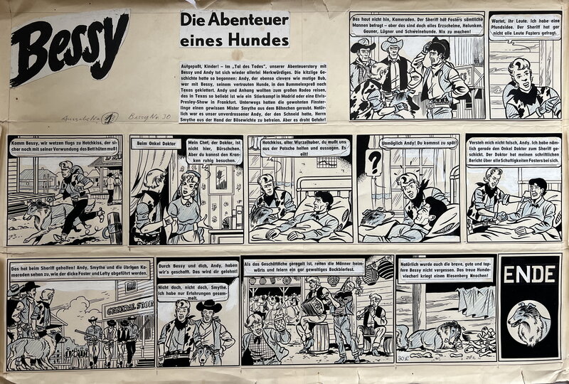 Karel Verschuere, Willy Vandersteen, Bessy 27 Het dodende dal - eindplaat - Comic Strip