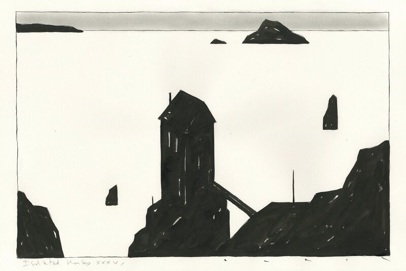 For sale - François Avril, Isolated HOUSES XXXV - Original Illustration