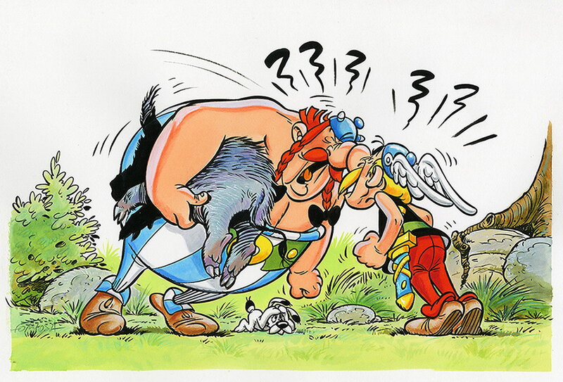 Asterix et OBELIX par Gil Formosa, Albert Uderzo, René Goscinny - Illustration originale