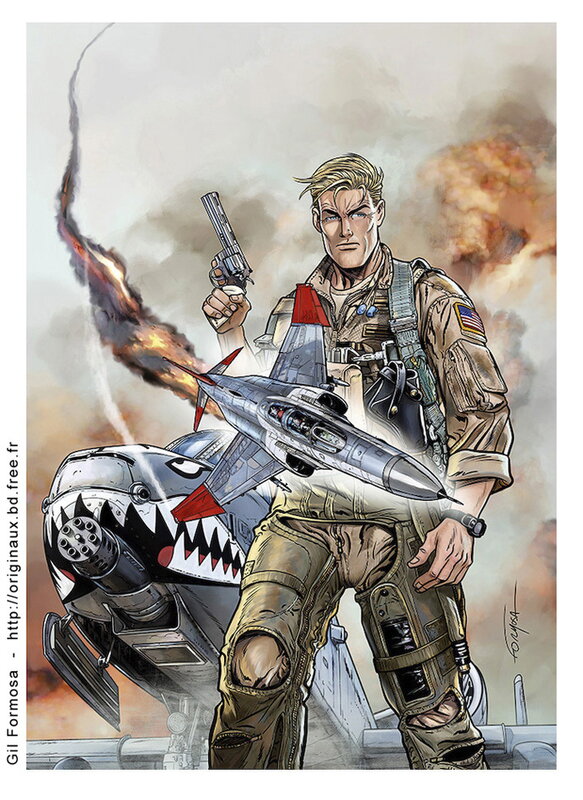 Gil Formosa, BUCK DANNY Couverture T 58 - Couverture originale