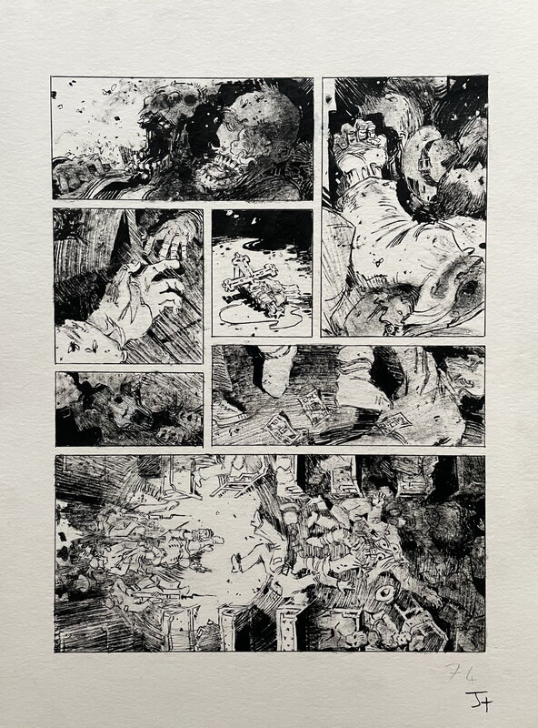 Jolan Thomas, Le procès des affamés – planche originale 74 - Comic Strip