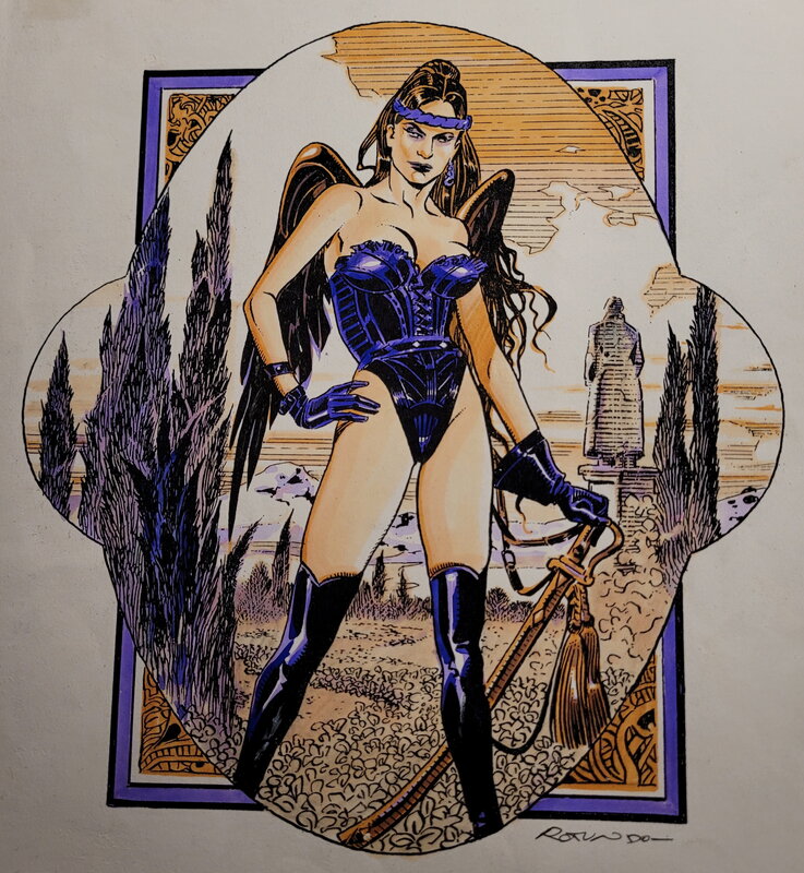 Massimo Rotundo, Eroticis Monika cover ex Libris - Couverture originale