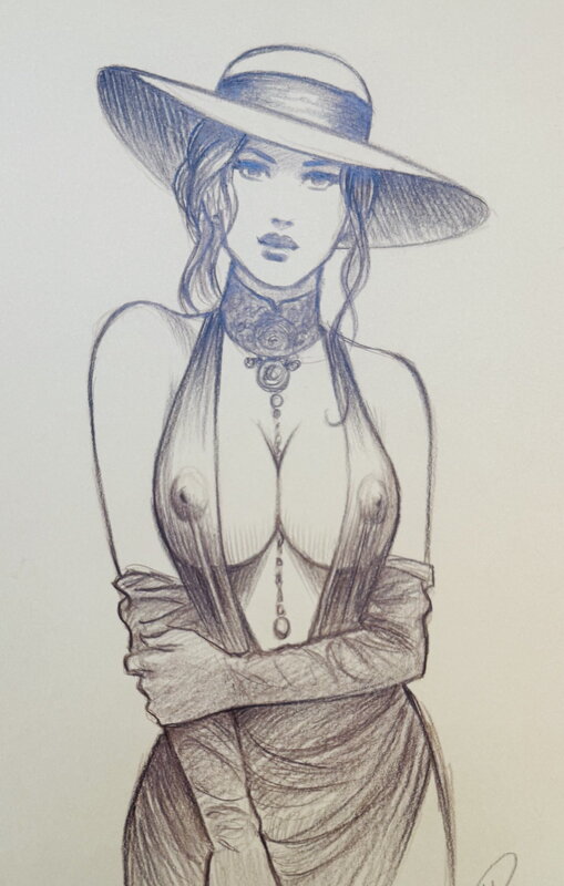 En vente - Chapeautée par Laurent Paturaud - Illustration originale