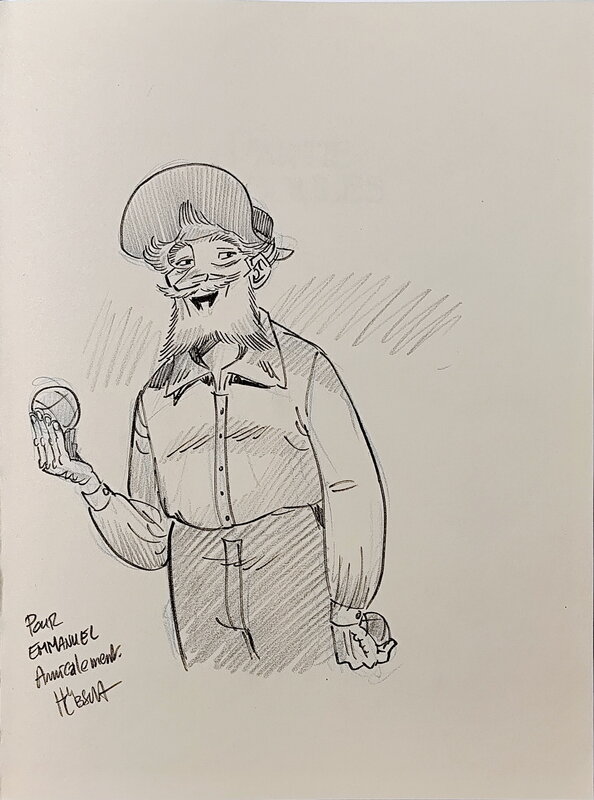 Eric Hübsch, La partie de boules 2026Fev15 - Dédicace