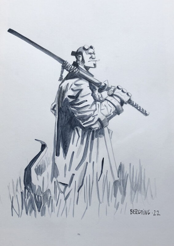 Peter Bergting Hellboy - Illustration originale