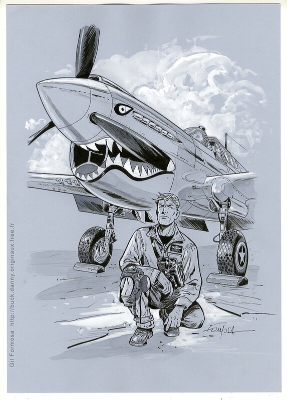 Buck DANNY P40 by Gil Formosa - Original Illustration