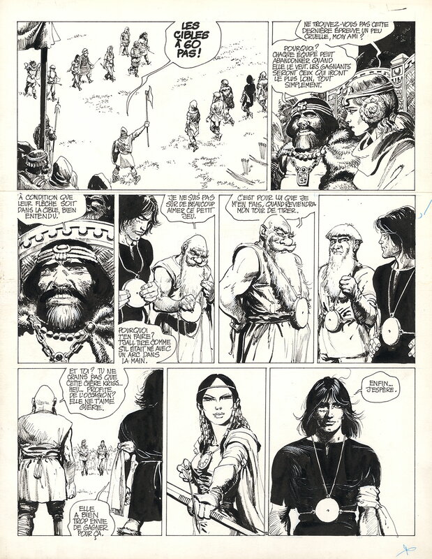 Grzegorz Rosinski, Jean Van Hamme, Thorgal - Les Archers - Planche originale