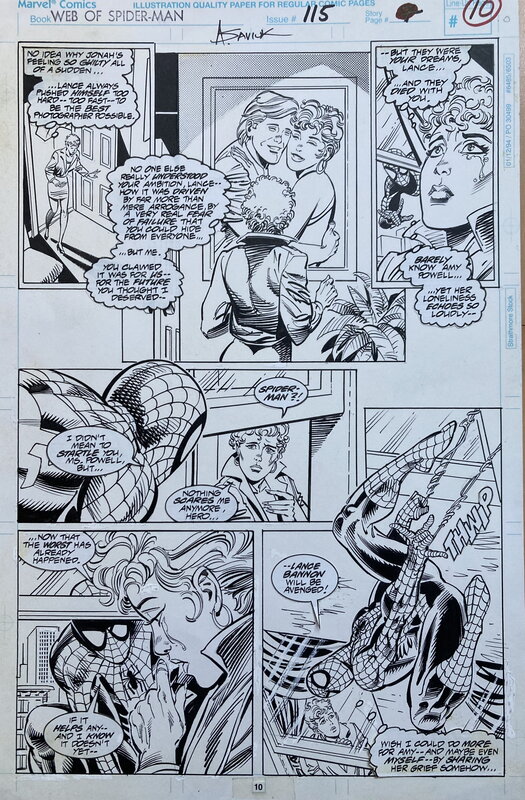 Web of Spiderman par Alex Saviuk - Planche originale