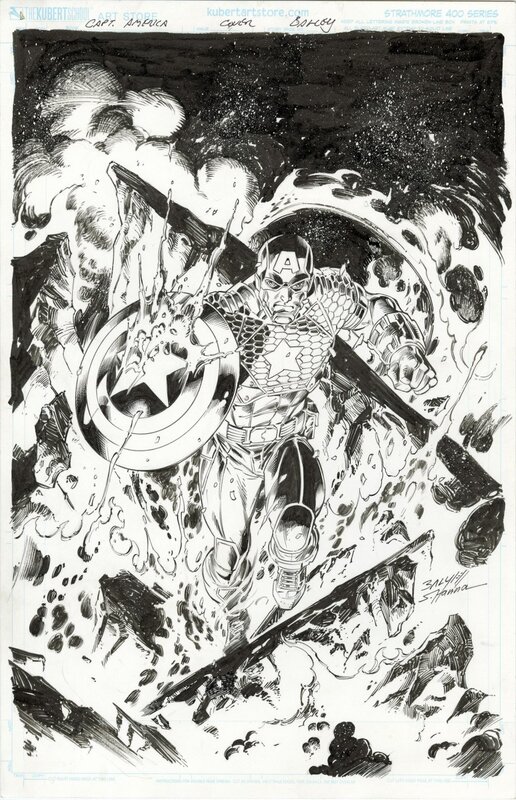 Mark Bagley, Scott Hanna, Captain America - AAFES #17 Cover - Couverture originale