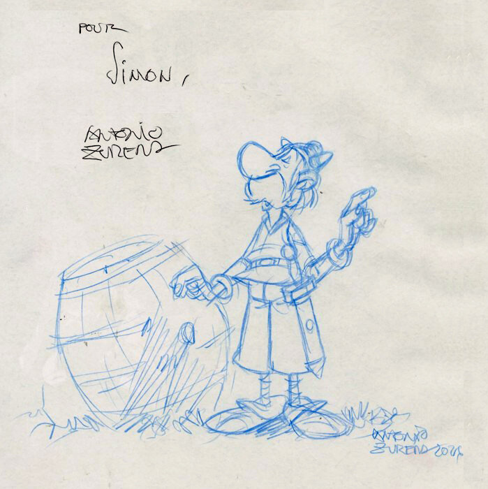Dédicace Asterix - Antonio Zurera - Sketch
