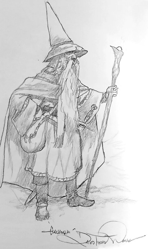 Dédicace Gandalf - David Wenzel - Sketch
