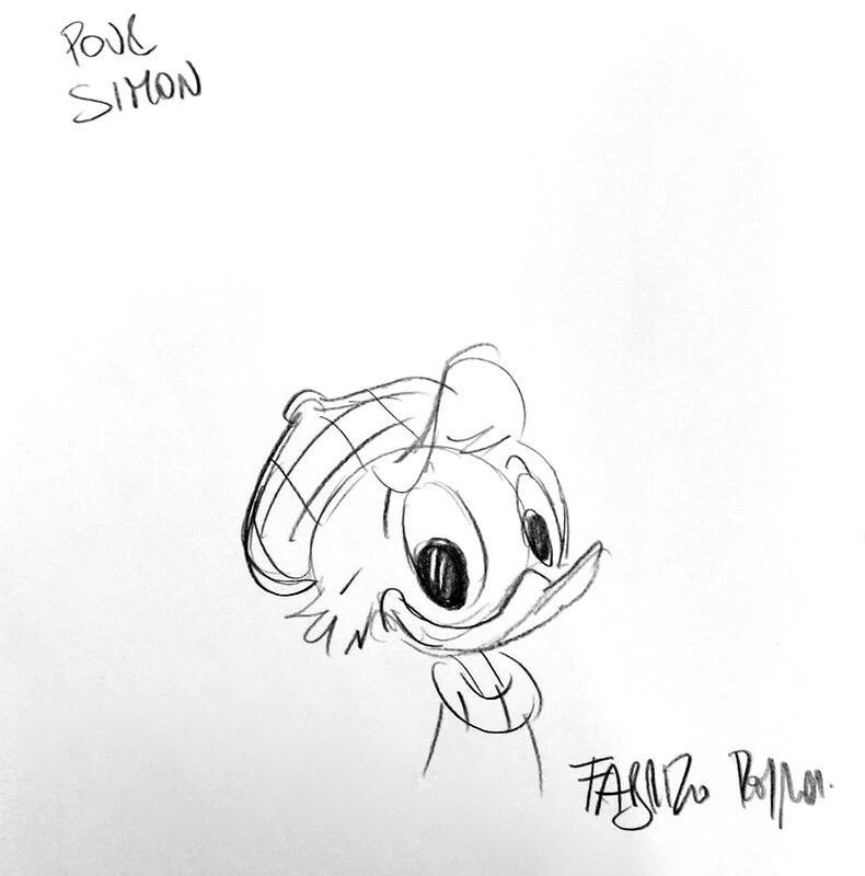 Dédicace jeune Picsou - Fabrizio Petrossi - Dédicace