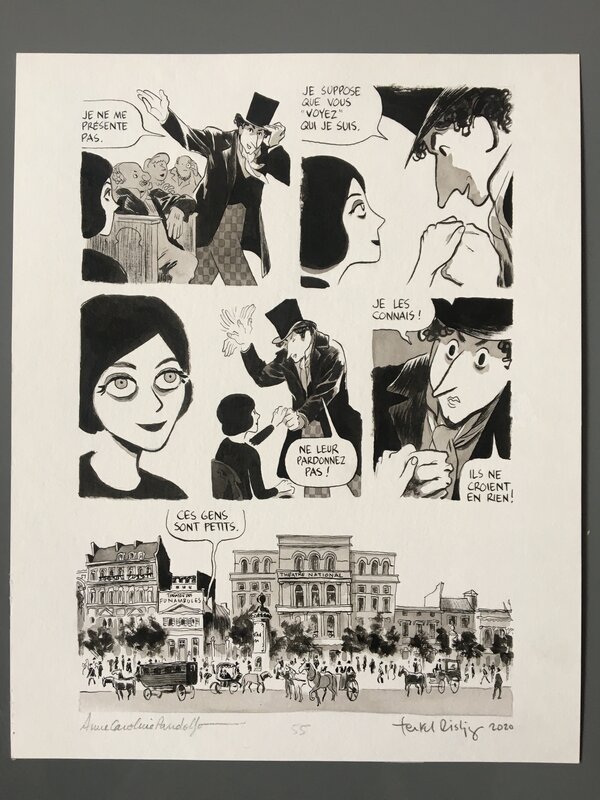 En vente - Terkel Risbjerg, Anne-Caroline Pandolfo, Le Don de Rachel - planche originale publiée - Planche originale