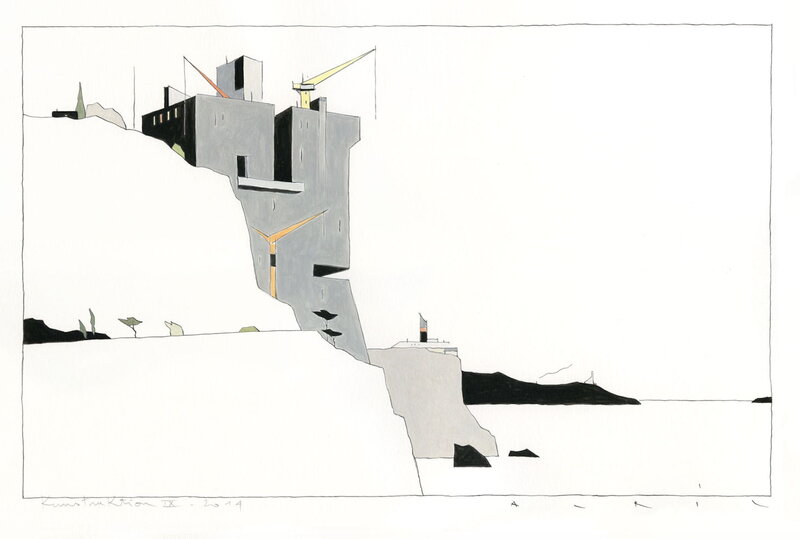 En vente - Kunstruktion 9 par François Avril - Illustration originale