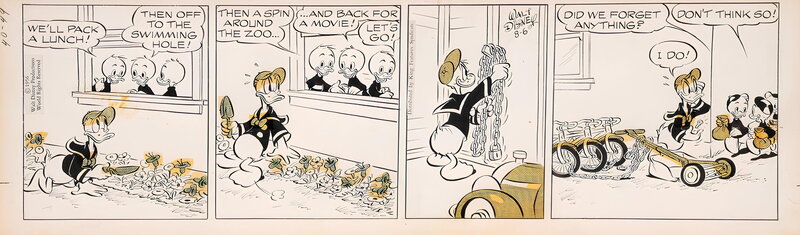 Al Taliaferro, Donald Duck daily August 6 1967 - Planche originale