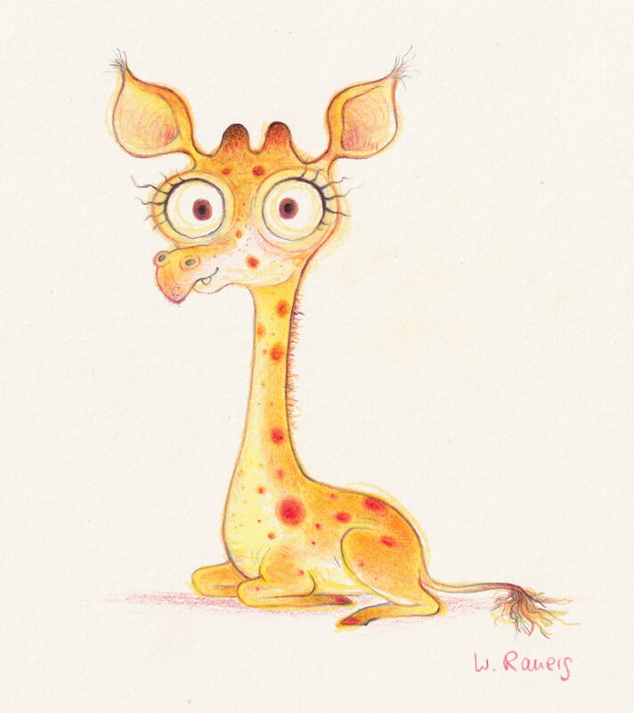 Girafe by Wiebke Rauers - Original Illustration