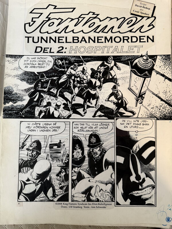 César Spadari, Fantomen TunnelBanemorden Del 2 “CutBush” - Comic Strip