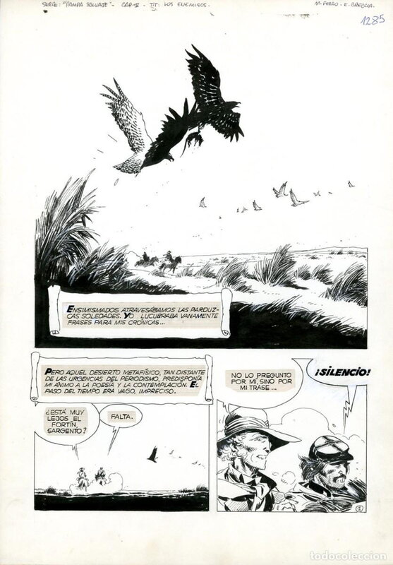 Enrique Breccia, Pampa Salvaje Cap.II - Los Enemigos 14p. - Illustration originale