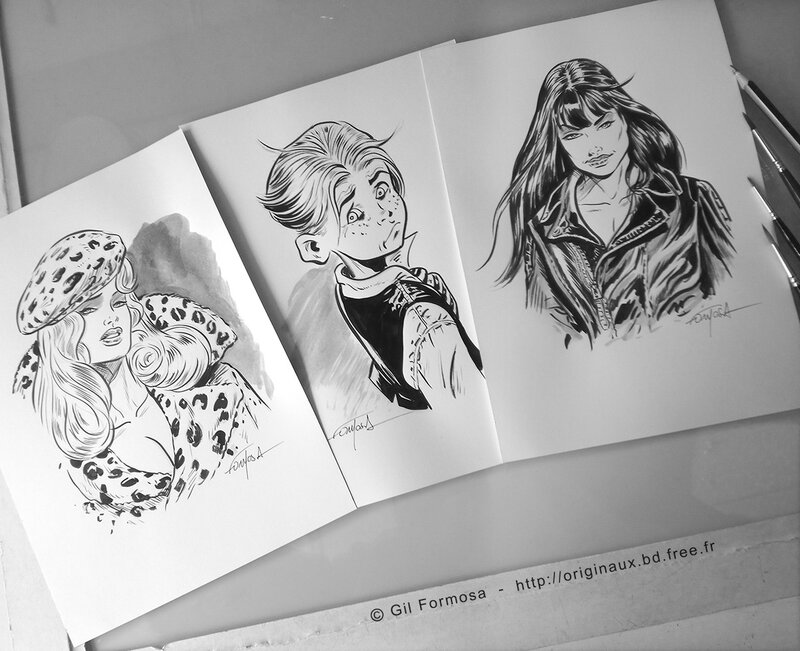 Gil Formosa, Buck Danny - Robur- Double Gauche 3 Dédicaces - Dédicace