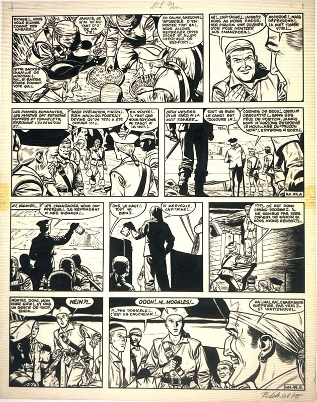 Victor Hubinon, Barbe Rouge - l'Ile de l'Homme Mort - pl. 44 - Comic Strip