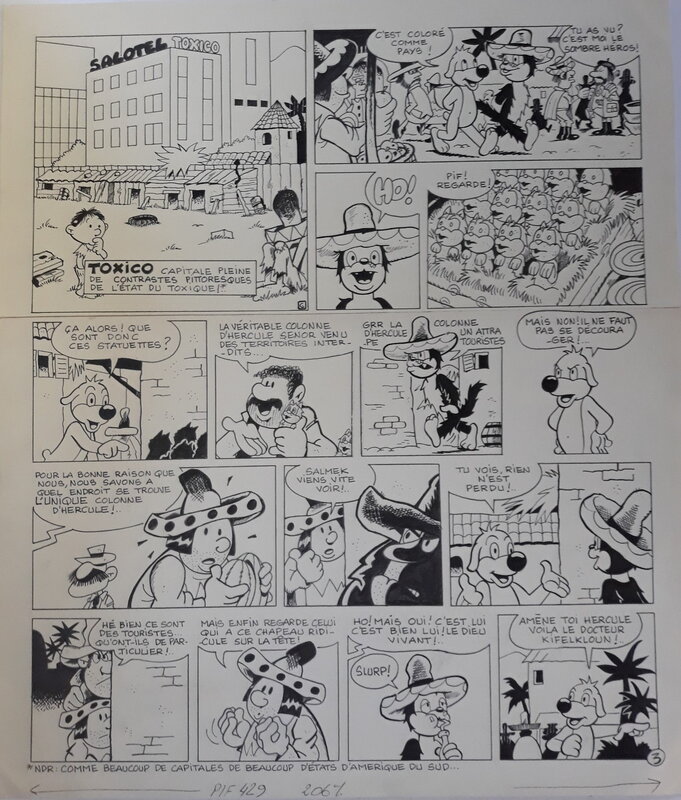 Corteggiani – Planche originale de Pif - Planche originale