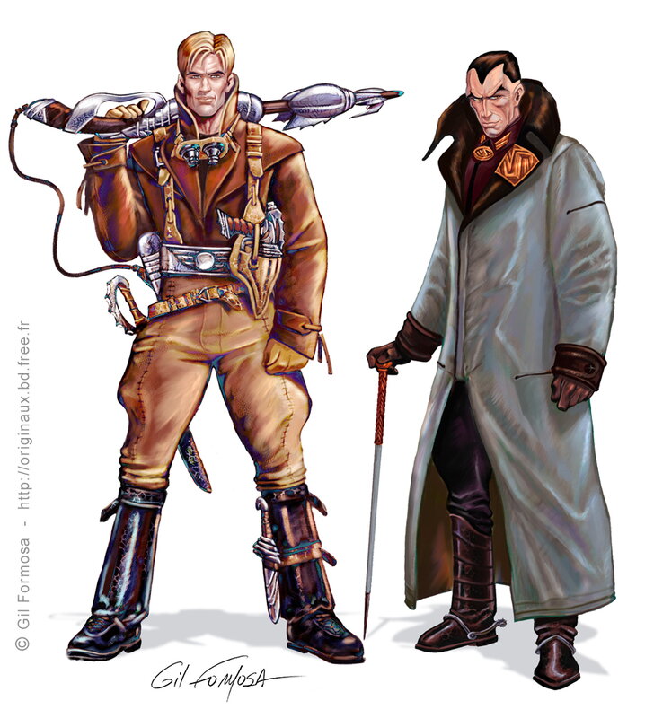 ROBUR vs GURN by Gil Formosa - Original Illustration