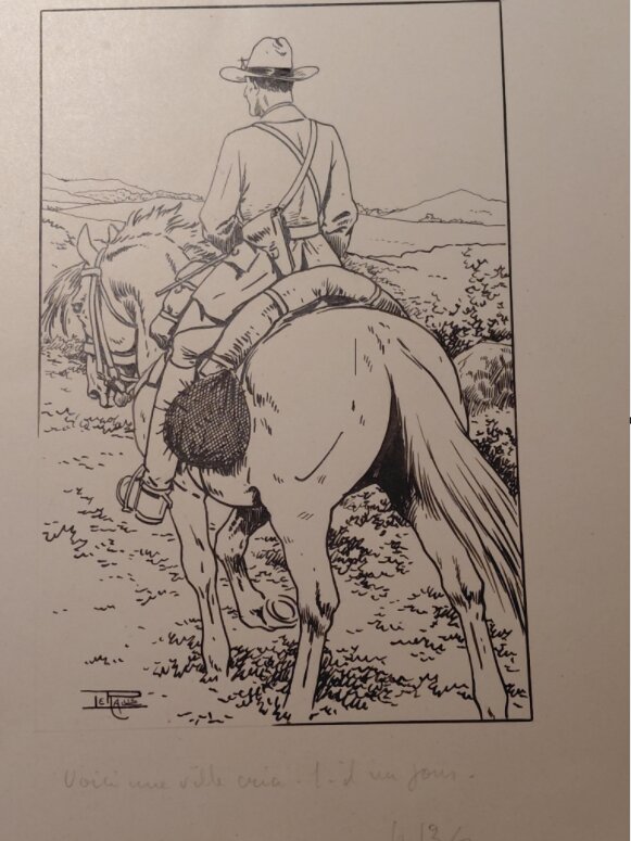 En vente - Étienne Le Rallic, Voici une ville cria -t-il in jour - Illustration originale