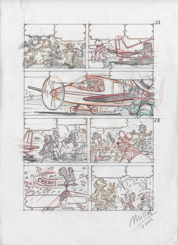 José Maria Millet Lopez, Donald Duck - Original Comic Sketchpages & Original Published Page - Comic Strip