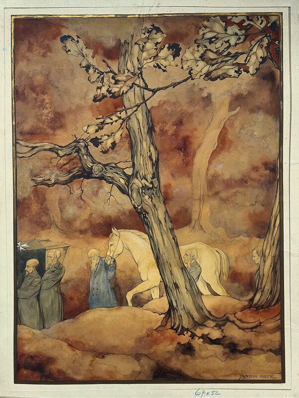 Anton Pieck, The Horse for the Barrings part 2 - Illustration originale
