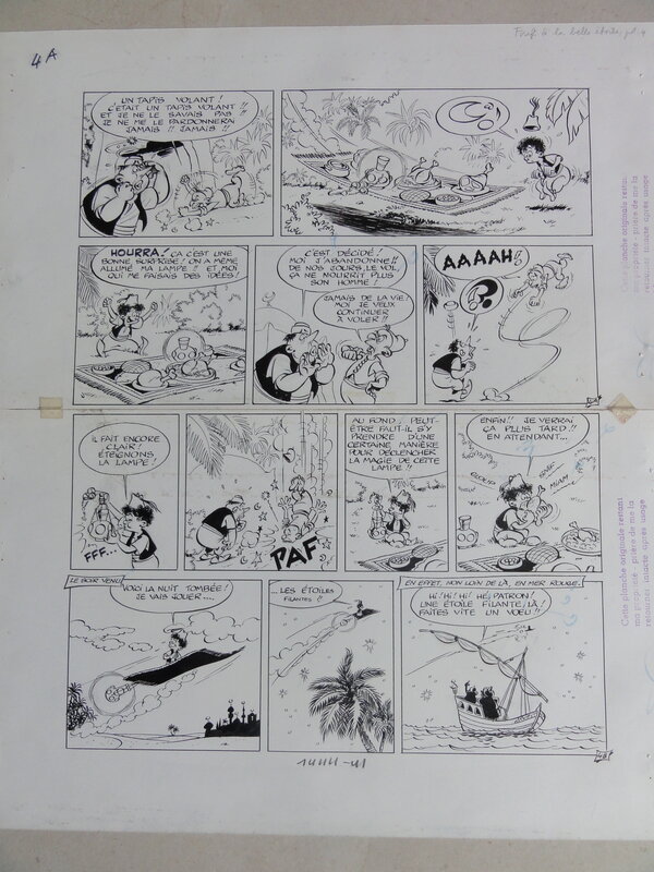 En vente - Roger Kiko, Foufi à la belle étoile - Planche originale