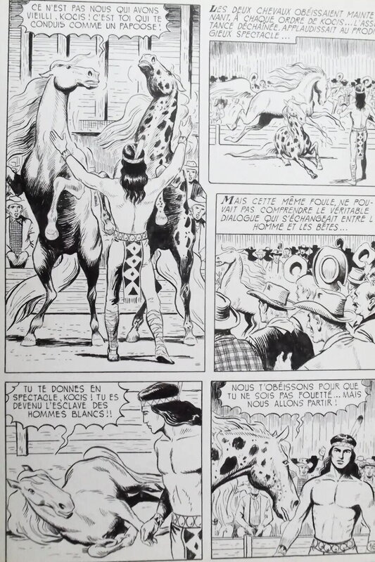 Joseph Garcia, Kocis, Le Filtre de jouvence, planche 16 - Parution dans le n°5 du magazine Ivanhoé (Mon journal) - Planche originale