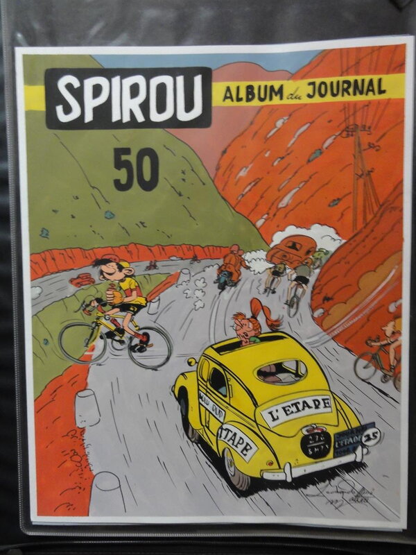 En vente - Hommage à Franquin par Leonardo Di Matteo - Planche originale