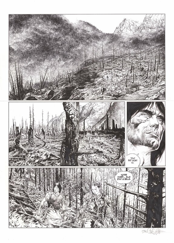 En vente - Christophe Bec, Thorgal - La déesse d'ambre - Planche originale