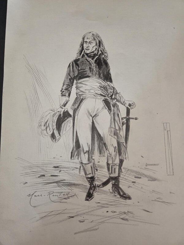 For sale - Illustration originale au stylo de Marc-Renier - Original Illustration