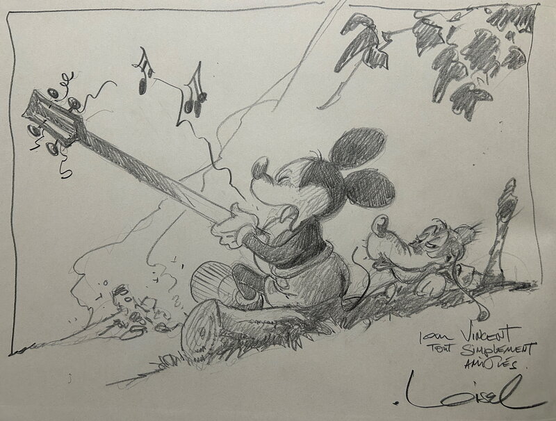 Mickey vu par Loisel - Dédicace