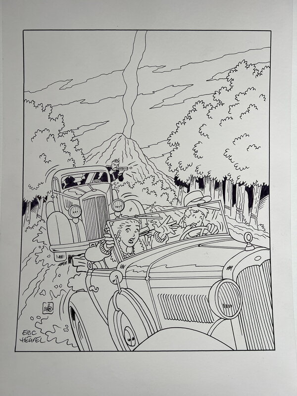 Eric Heuvel, January Jones 13 Bestemming Bandoeng - cover - Original Cover