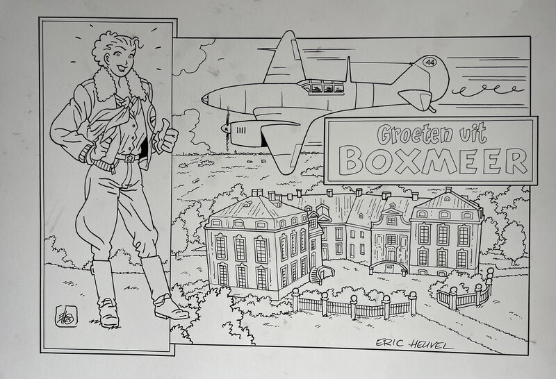 Eric Heuvel, January Jones - 2e Boxmeerse stripdag - Planche originale