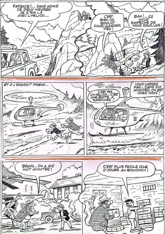 Les pieds Nickelés par René Pellos - Planche originale