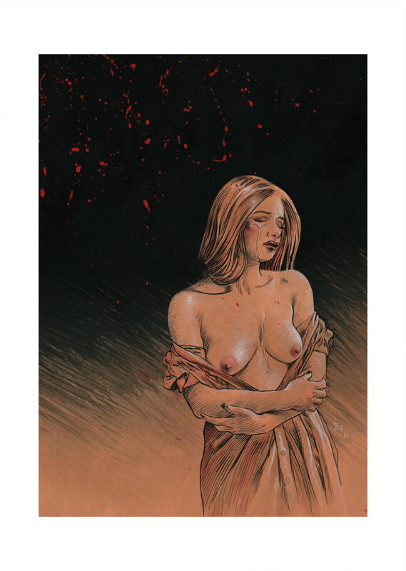 For sale - Crying by Olaf Boccère - Original Illustration