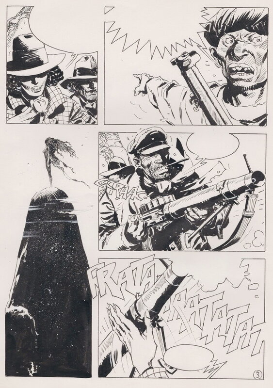 Breccia Enrique, Indico Jim, La diosa tiburón, chapitre 3, planche n°3, 1989. - Planche originale