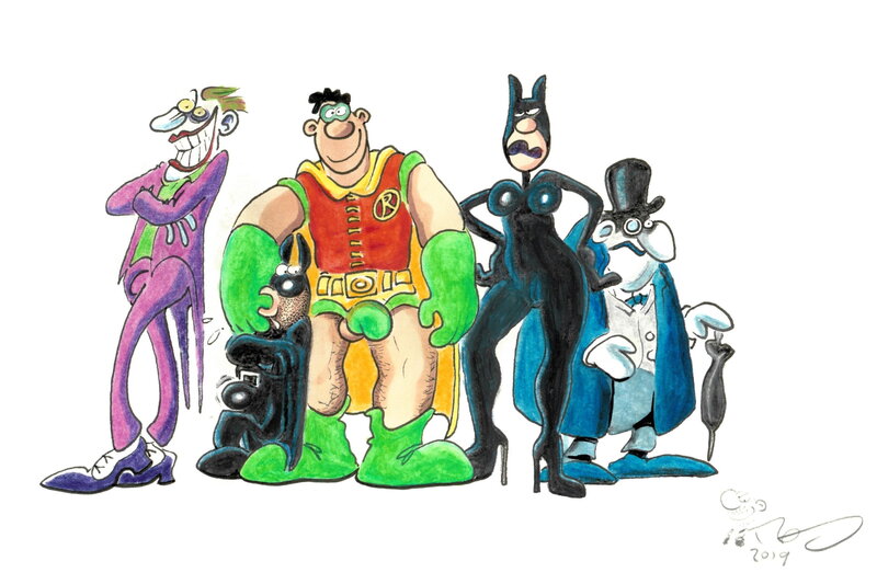 Batman Illu par Ralf König - Planche originale