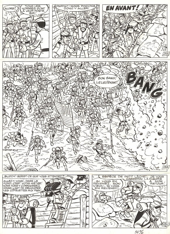 Willy Lambil, Raoul Cauvin, Tuniques Bleues - T18 - Planche originale