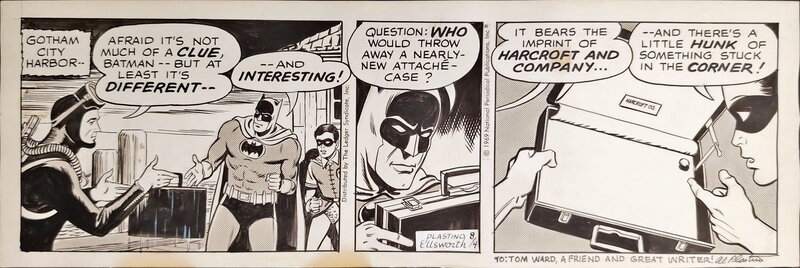 Al Plastino, Whitney Ellsworth, Batman newspaper daily strip : My Campaign To Ruin Bruce Wayne, daily du 04/08/1969 - Planche originale