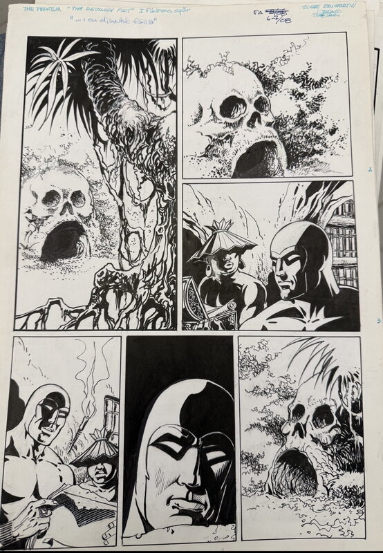 César Spadari, The Devilish Plot “Fantomen” - Planche originale