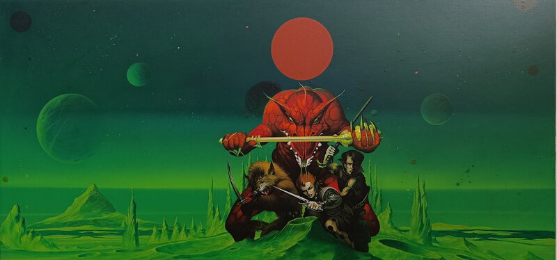 Peter Andrew Jones, The Hunters of the Red Moon - Couverture originale