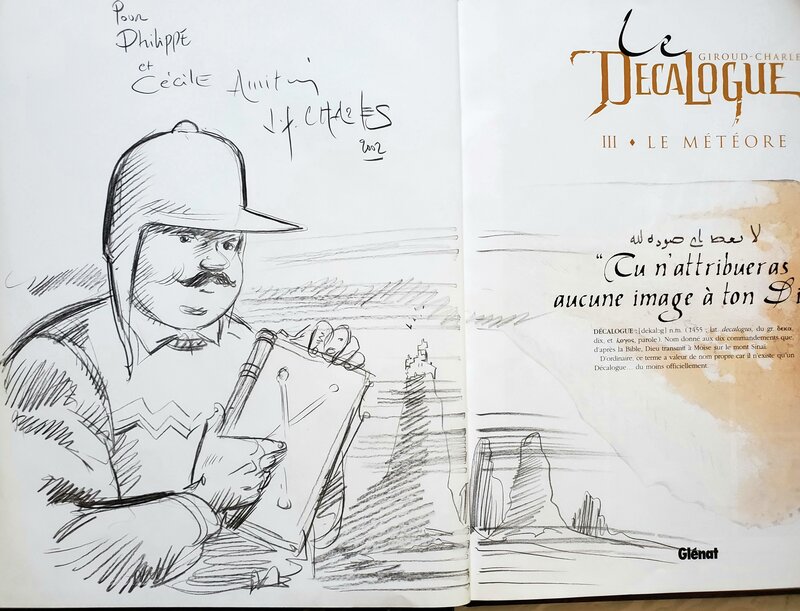 Jean-François Charles, DECALOGUE    T3 LE METEORE - Dédicace
