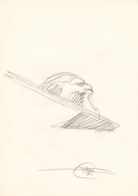 For sale - Philippe Druillet, Fureur de traits – Étude originale 94 - Original Illustration