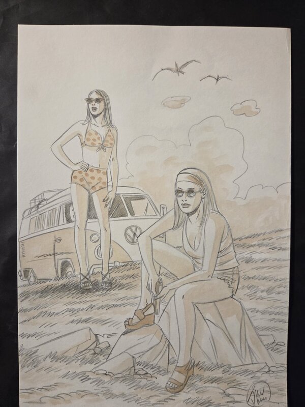 For sale - Illustration originale couleur de Taymans - Original Illustration