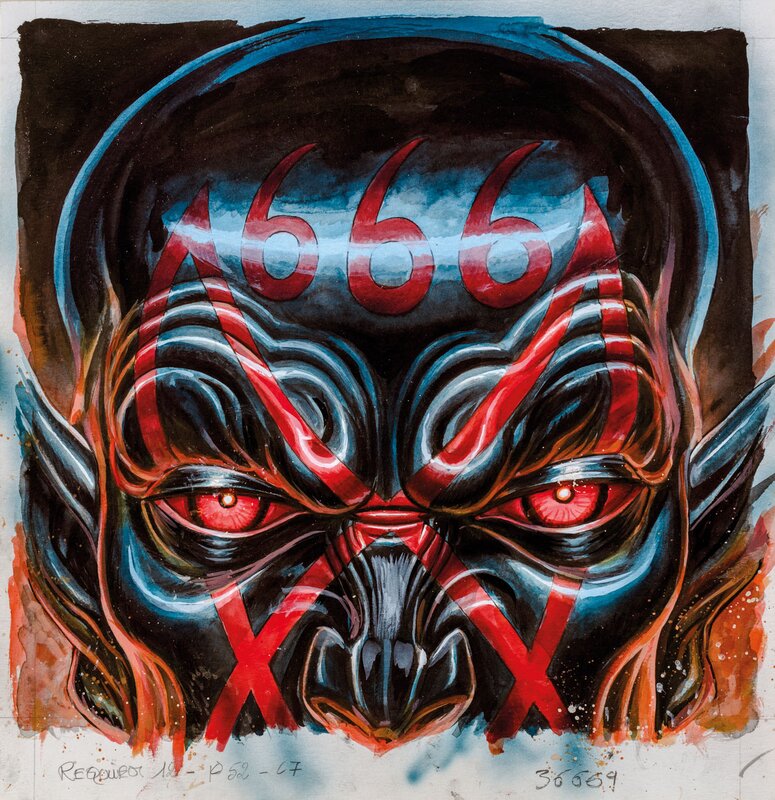 For sale - Olivier Ledroit, Requiem tome 12 – Case originale 7 de la planche 52 - Comic Strip