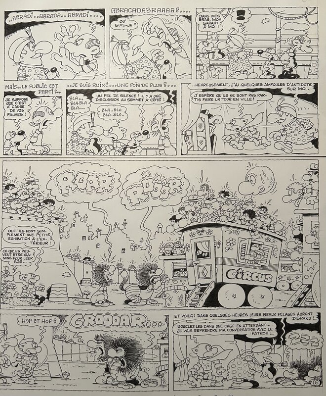Poirier, Supermatou, PifGadget#526, Papa sort ses griffes, planche nº6, 1979. - Planche originale